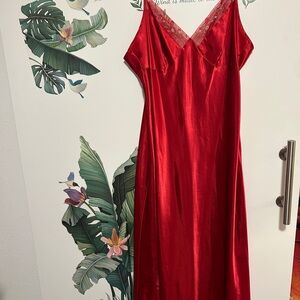Gilligan & O'Malley Red Satin Chemise